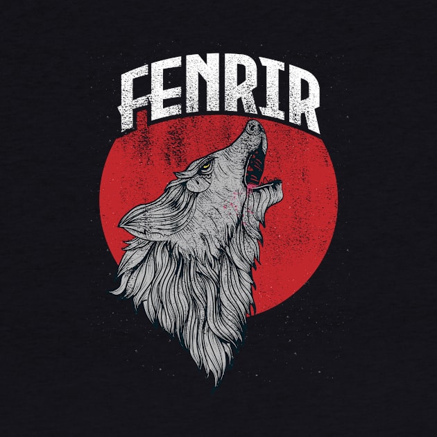 Fenrir Funny Wolf Gift by CatRobot
